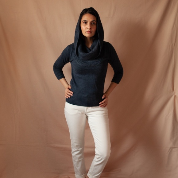 3/4 sleeve Cowl Neck Sweater - Picture 1 of 3